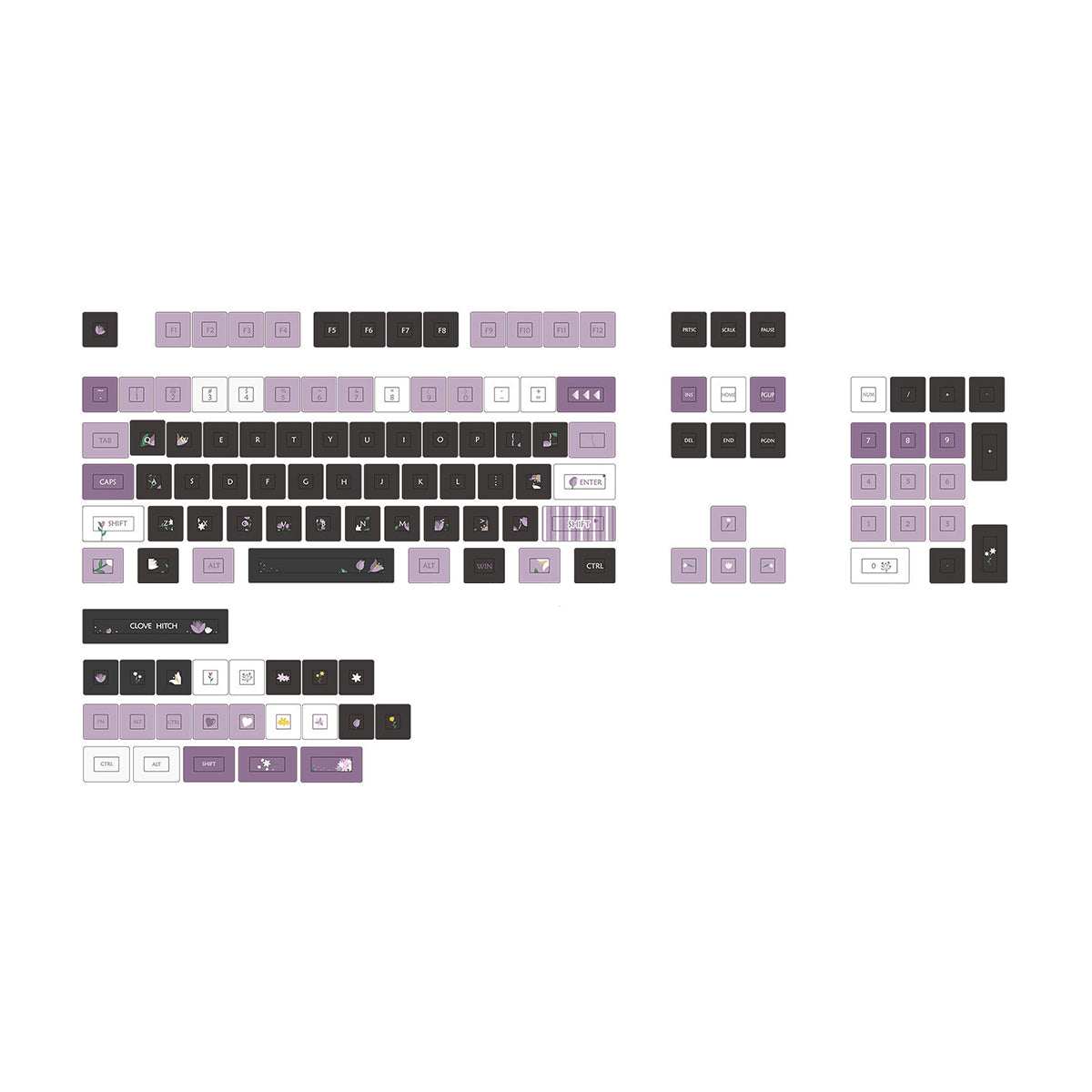 XDA Profile Dye-Sub PBT Keycap Set - Flower Language