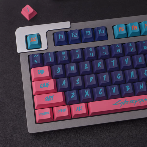 Cherry Profile Dye-Sub PBT Keycap Set - Cyberpunk Pink