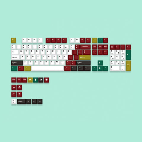 Retro Cherry Profile Dye-Sub PBT Keycap Set - Mixed Color