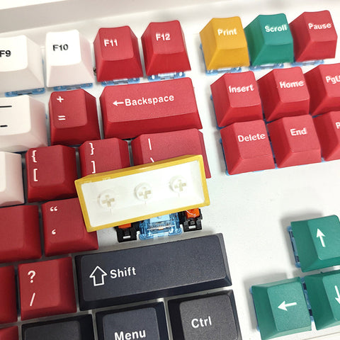 Retro Cherry Profile Dye-Sub PBT Keycap Set - Mixed Color