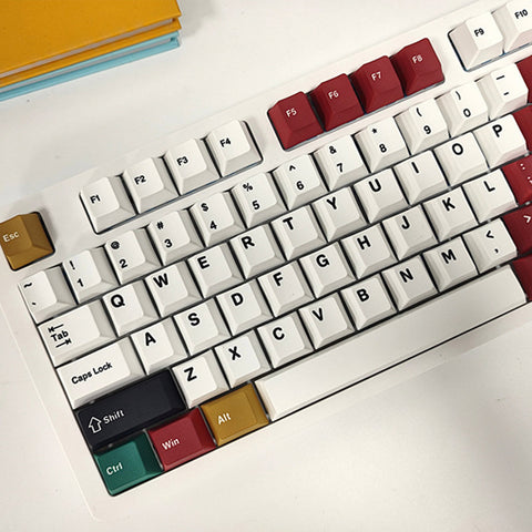 Retro Cherry Profile Dye-Sub PBT Keycap Set - Mixed Color