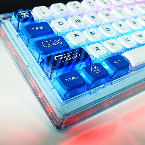 Cherry Profile Dye-Sub PBT Keycap Set - Blue and White
