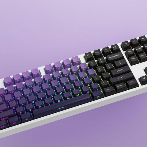 OEM Double-Shot PBT Keycap Set - Purple Gradient