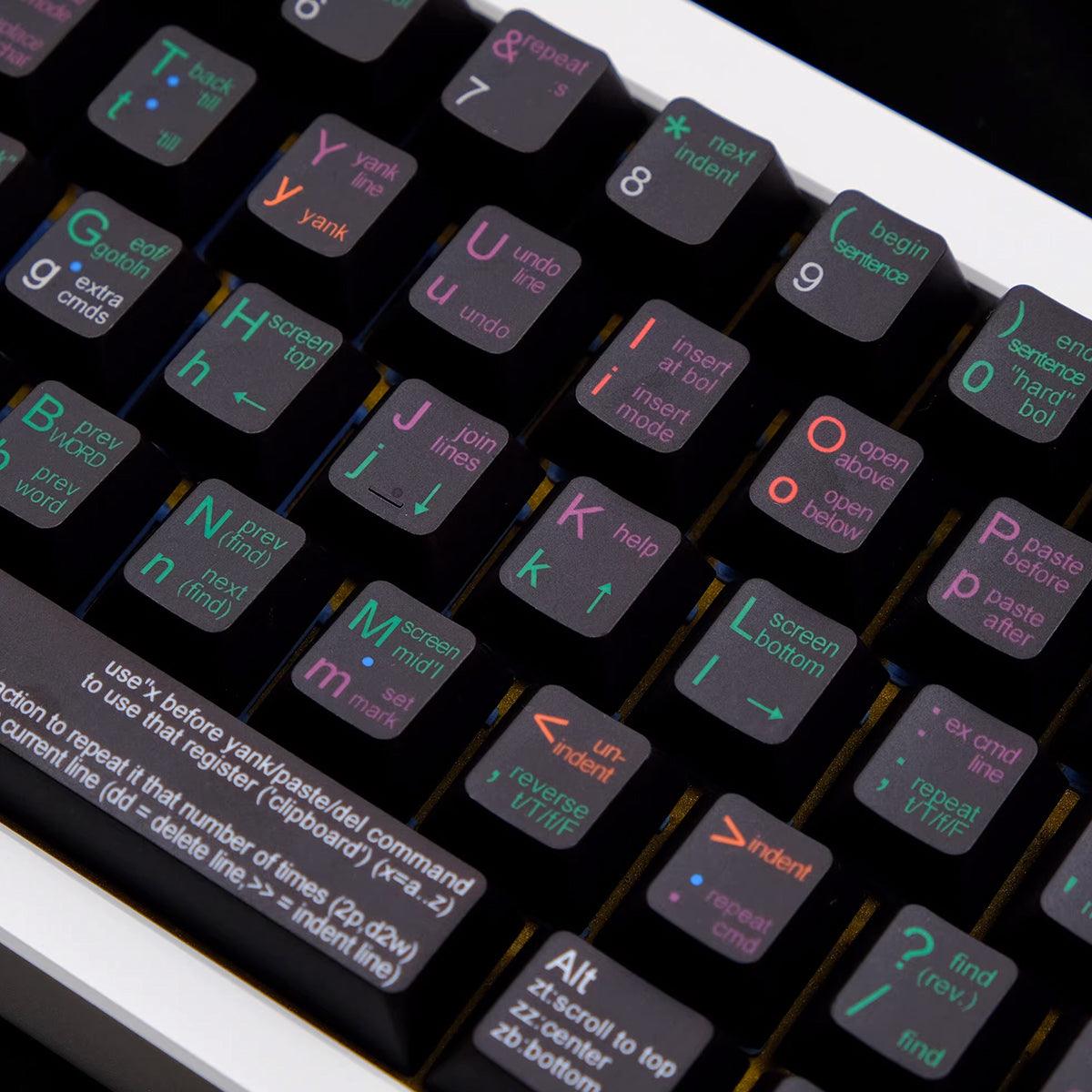 Cherry Profile Dye-Sub PBT Keycap Set - VIM Developer/Programmer/Coder ...