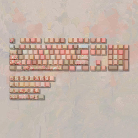 Cherry Profile Dye-Sub  PBT Keycap Set - The Sea of Tulips