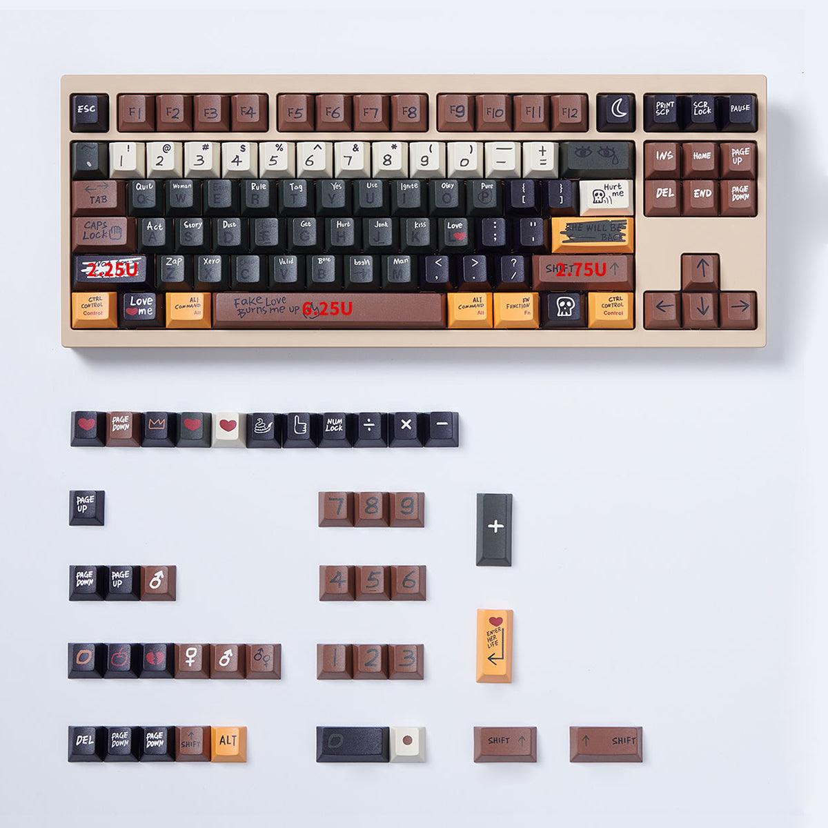 Cherry Profile Dye-Sub PBT Keycap Set - Love Story – Exegeek