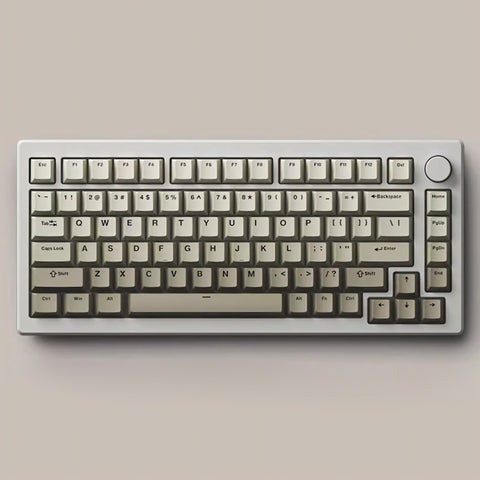 Retro Cherry Profile PBT Double-Shot Keycap Set - Warm Gray