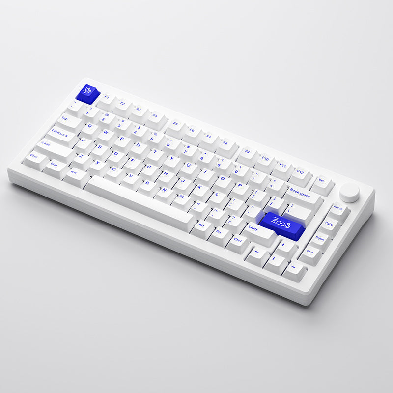 Akko MOD007 PC Blue on White Wired Mechanical Keyboard
